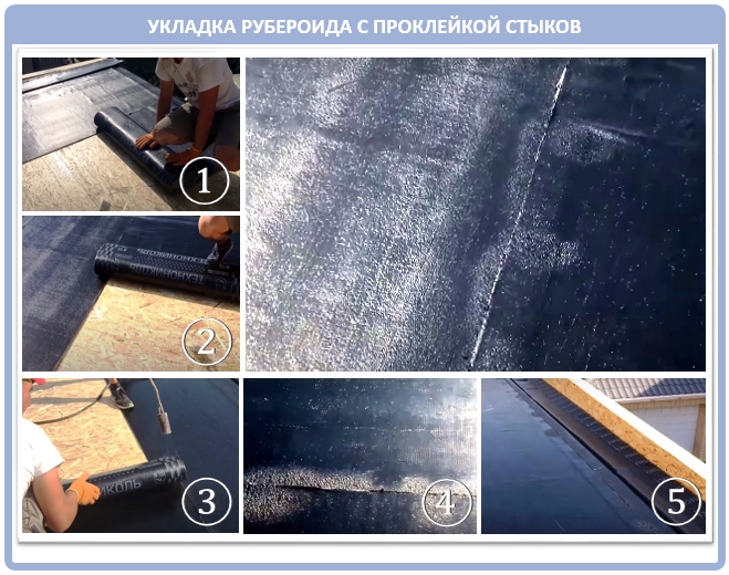 Качество швов рулонной битумной кровли